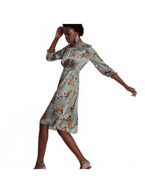 Zara Basic Large High-neck Midi Dress